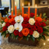 Thanksgiving Candle Centerpiece 
Photo shown in Premium Size

Standard is 2 candle 
Deluxe