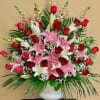 Our EXCLUSIVE floral arrangement is about 4ft H X 3ft W.

It&#039;s more