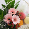 Select a lovely combination of both fresh fruit and a flower arrangement