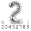Balloon  0 - 9 , 40 inch , silver