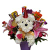 BEAUTIFUL PUPPY DESIGNED WIH CANDIES AND FLOWERS