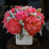 Premium Peonies (available in different colors) in ceramic vase.