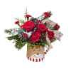 Overflowing with festive blooms, this adorable reindeer delivers your holiday wishes! The