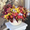 Brighten your autumn celebrations with our Limited Edition Fall Pumpkin Floral Arrangement!