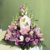Snapdragons, Asiatic Lilly&rsquo;s, Purple Carnations, white &amp; Lavender Stock, purple alstroemeria, Lavender