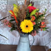 You can smell the garden! Designers choice of autumn colored garden flowers