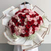 Our magnificent bouquet features 99 Pink and Red Roses and filling Foliage.