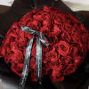 100 PREMIUM RED ROSES - STEM 70 CM