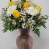 This mix of roses, mums and alstromeria is bound to be a