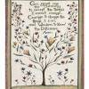 Woven afghan measures approximately 50in x 60in and displays the text &quot;God