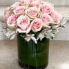 24 Pink Roses Compact arranged in a vase