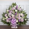 Our elegant floor basket arrangement in graceful hues, handcrafted by our caring