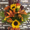 vase`with``sunflowers`lilies`safari`sunset, and`daisies