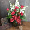 Red and white flowers