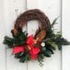 16&quot; Holiday wreath composed of fresh and dried materials make the perfect