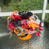 Small but spook-tacular!  A mini bouquet full of Halloween magic and