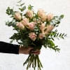 Delight in the soft elegance of the Blushing Grace Bouquet, a charming