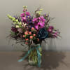 An autumnal bouquet filled with jewel tones - including gorgeous TEAL roses!

Measures