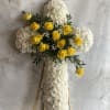 Our Funeral Cross Arrangement is a heartfelt tribute designed to honor and