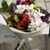 Introduction our alstroemerias lovers bouquet, beautifully arranged with greenery. 
Standard size has