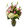 Our beautiful pink and white arrangement is made with a dozen pink