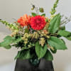 Beautiful Orange Fresh Grown Dahlia, Snapdragon and Spider Mums.  Premium is