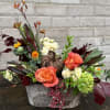 A beautiful arrangement for the Thanksgiving holiday, hostess gift, centerpiece or just