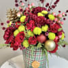 This holiday theme bouquet will bring cheer and lift spirits! Flowers with