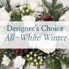 Ring in this winter season with a gorgeous, one-of-a-kind all-white arrangement! Complete