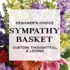 Let our designer&#039;s create a unique sympathy basket arrangement using the freshest