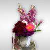 Recipe: Fuschia Dendrobium Orchids, Red Roses, Pink Peony, White Hydrangae, Pink Tulips