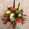 Send beautiful fall wishes to someone special, the arrangement includes - sunflowers