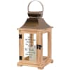 This lantern is made from quality wood and a stainless steel copper