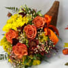 A cornucopia, or horn of abundance, is a foral bouquet in the