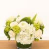 The Marilyn &mdash; A luxurious white flower arrangement featuring premium roses, hydrangeas