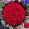 100 Red rose bouquet is a captivating arrangement, designed to exude romance