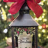 Message on the lighted lantern reads &quot;Merry Christmas&quot;. Great gift for a