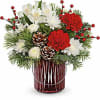 Adorn your halls with timeless holiday elegance! This delightful bouquet of Christmas