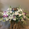 CYMBIDIUMS, LILIES, MUMS, ORCHIDS

FOR URN AND (OR) PICTURE