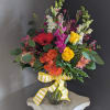 .A beautifully selected bunch of the freshest flowers in a vase uniquely