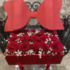 15 Fresh Cut Red Roses With Baby Breathe. 
14''L x 8''W x