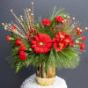 A Dazzling Red &amp; Gold Holiday Arrangement

Step into the glamour of the