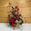 Our Scarlet Symphony Silk Arrangement is a beautiful artificial holiday arrangement that