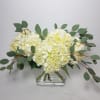 Minimalist and modern this all hydrangea and eucalyptus bouquet is the classiest