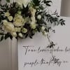 Our custom designed welcome sign arrangement is perfect for your wedding or