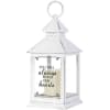 These lanterns are made of weather friendly materials and UV printed glass.