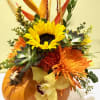 This arrangement/centerpiece is perfect for the month of October, and Thanksgiving. This