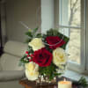 This Christmas gift not only beautiful roses, baby&#039;s breathe, and pine. The