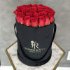 Red Roses In A Black Velvet Box