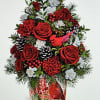 DESCRIPTION
VASE
SIZES
Wondrous winter whimsy for any Christmas celebration! This charming floral &quot;tree&quot; is